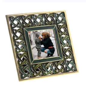 1928 Jewelry Dark Green And Light Green Square Picture Frame 2" x 2"