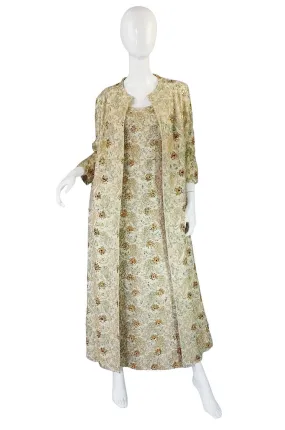 1950s Full Beaded Nat Allen Gown & Coat