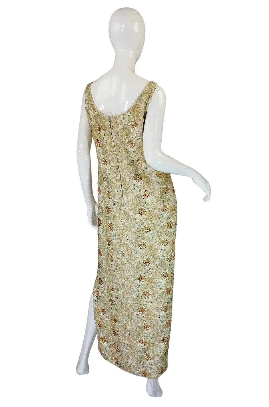 1950s Full Beaded Nat Allen Gown & Coat