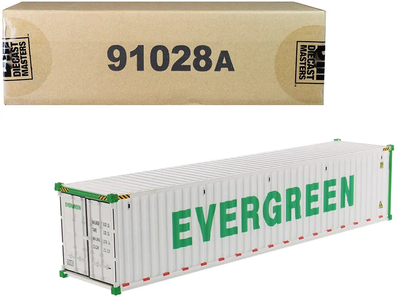 40' Refrigerated Sea Container EverGreen White Transport Series 1/50 Model by Diecast Masters