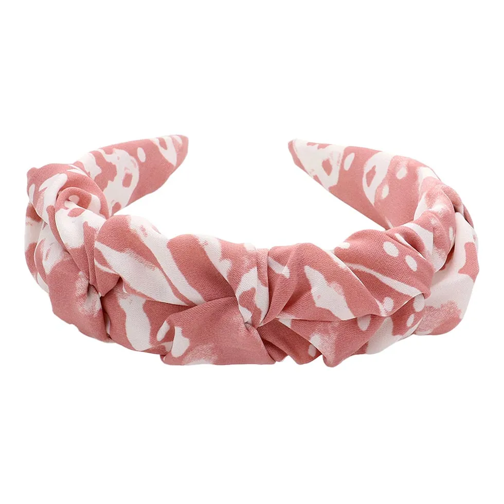 Abstract Patterned Pleated Headband