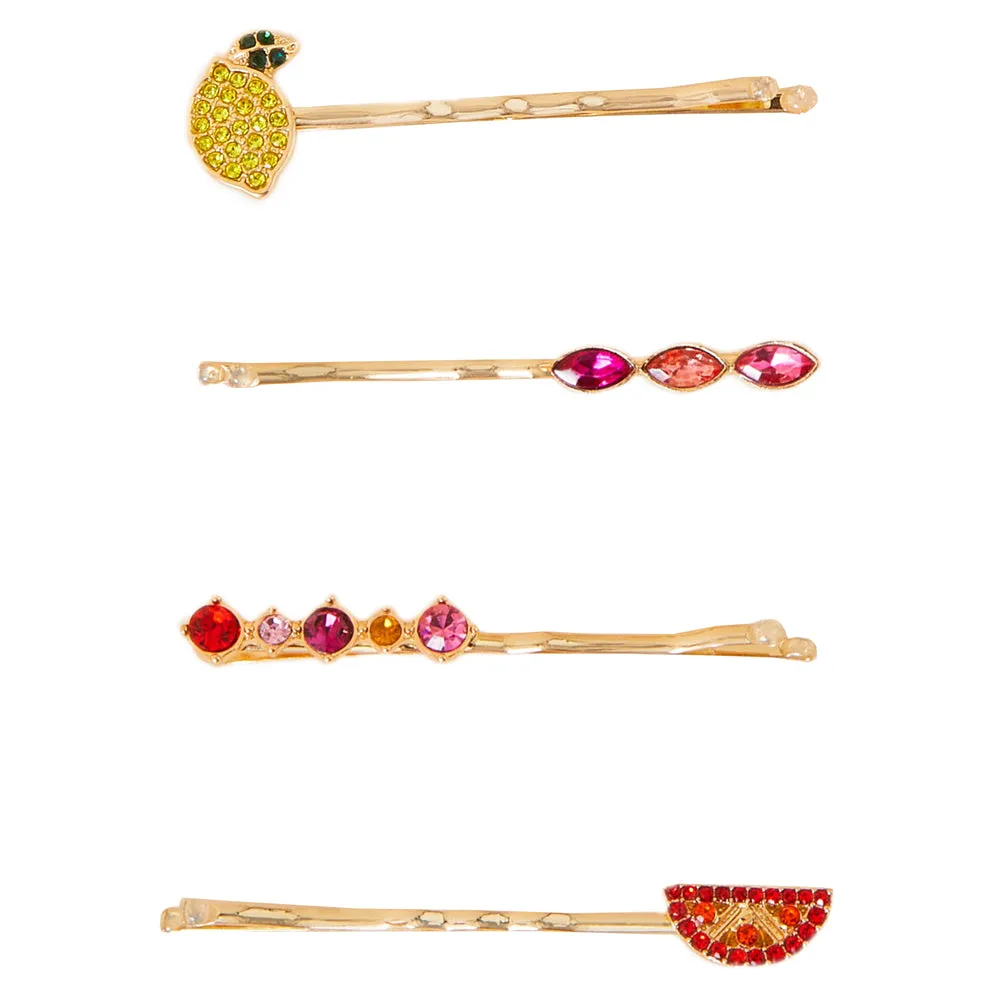 Accessorize London Women's Set of 4 Fruity Slide Pack