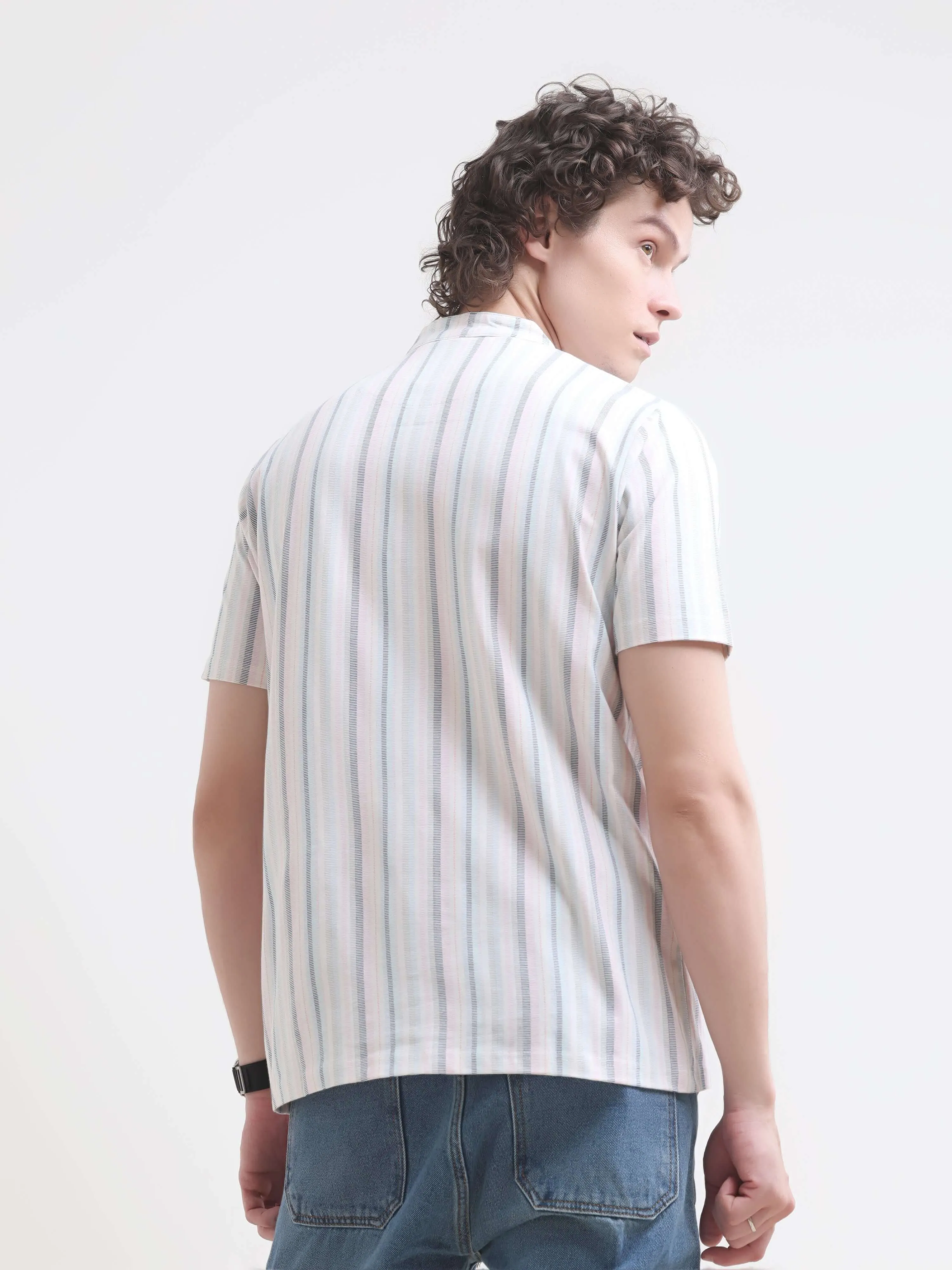 Adler stripe henley tshirt