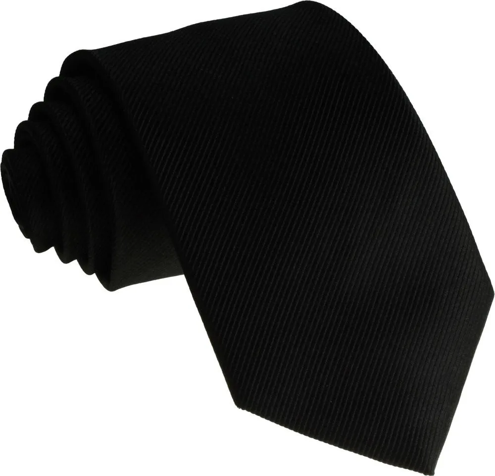 Black Silk Wedding  Tie