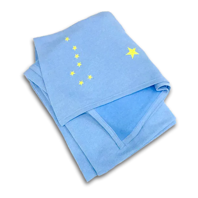 Blanket - Blue with Alaska Flag