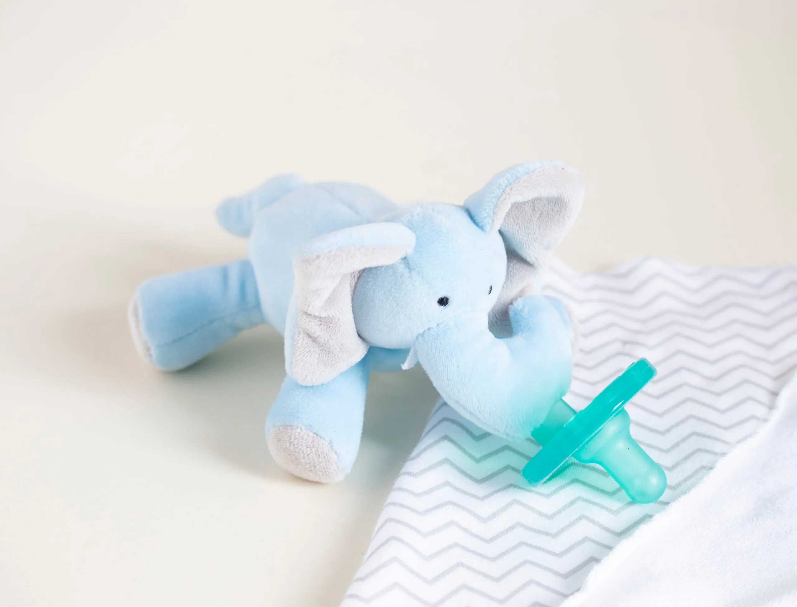 Blue Elephant Plush Pacifier