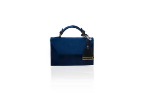 Blue Sapphire Velvet Cynthia Top Handle