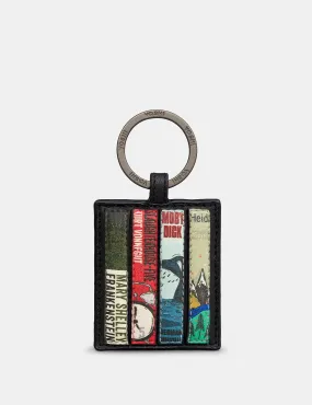 Bookworm Black Vegan Leather Keyring