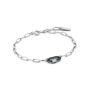 BRIGHT FUTURE NAVY BLUE ENAMEL CARABINER BRACELET