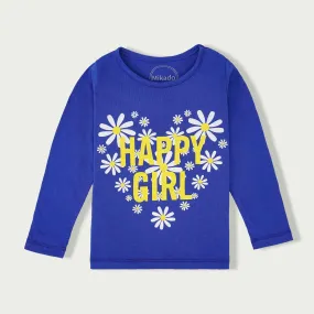 C1317  MKDO Happy Girl Blue T-Shirt