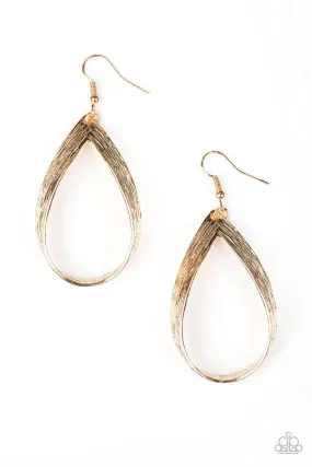 Come Reign Or Shine Gold Earrings - Paparazzi Accessories