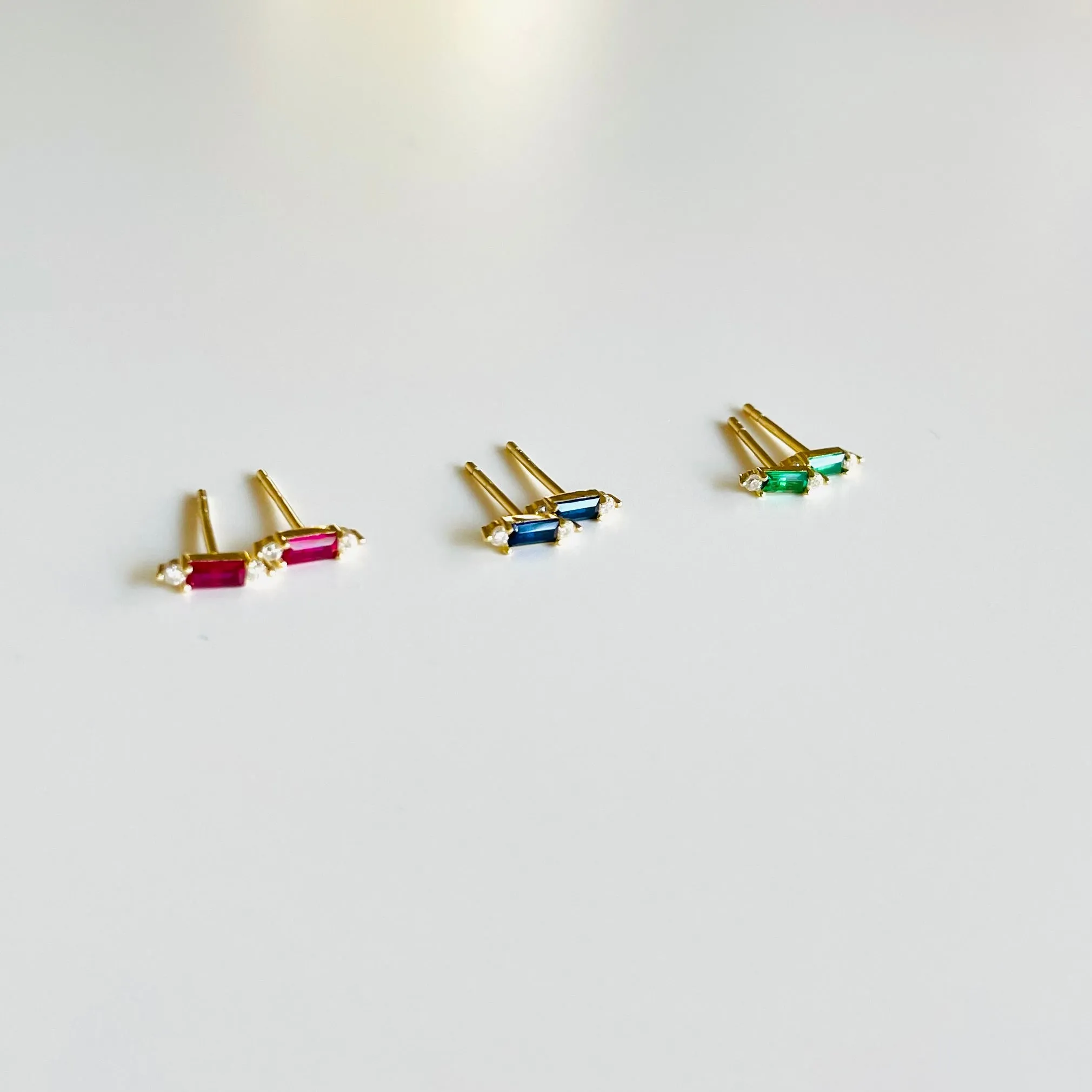 CZ Mini Rectangular Studs