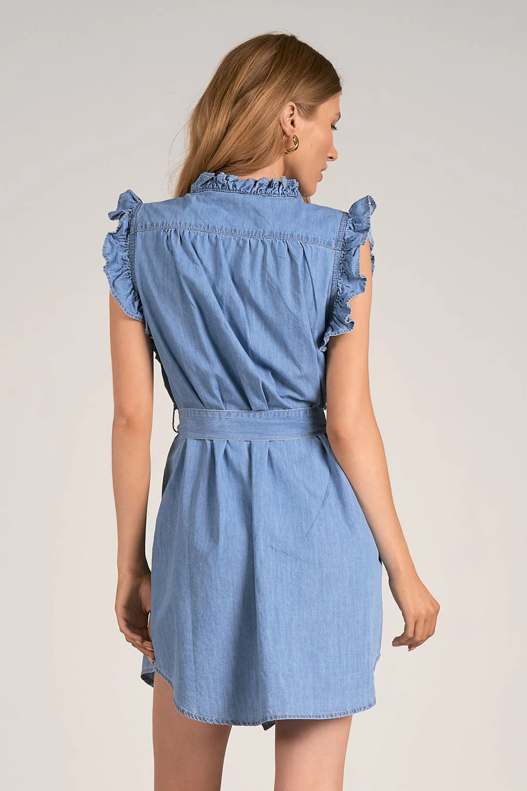 Denim Wash Mini Dress