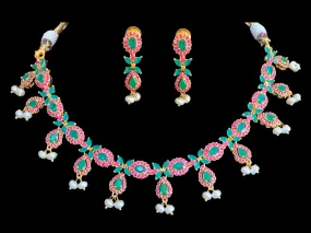 Ema cz set in red green / ruby emerald    (READY TO SHIP)