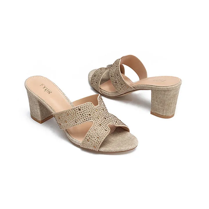 Embellished Round Toe Mule BB 53