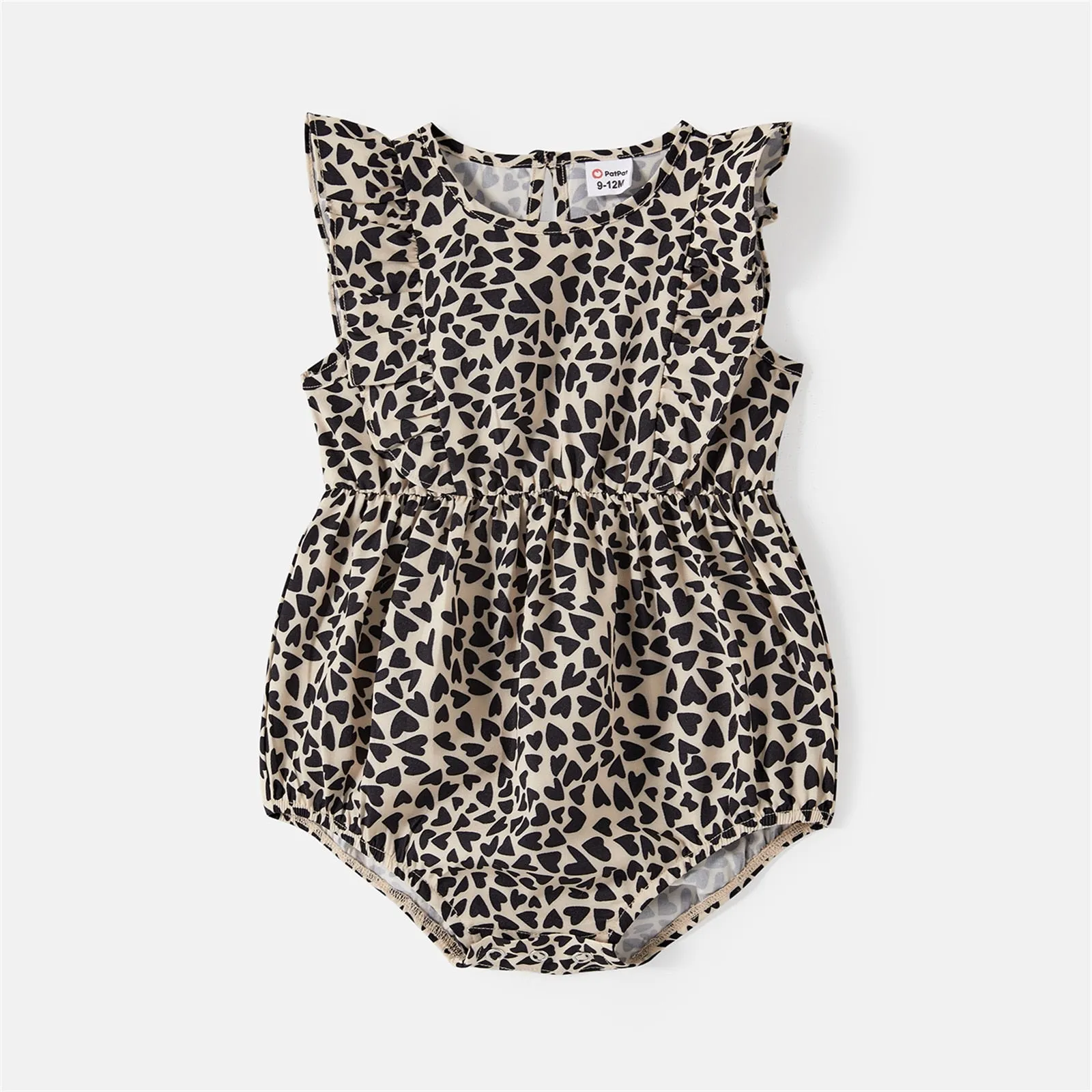 Family Matching Outfits - Cotton Spliced T-shirts and Leopard Print Dresses