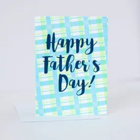 father's day card, plaid pattern greeting card, card for dad