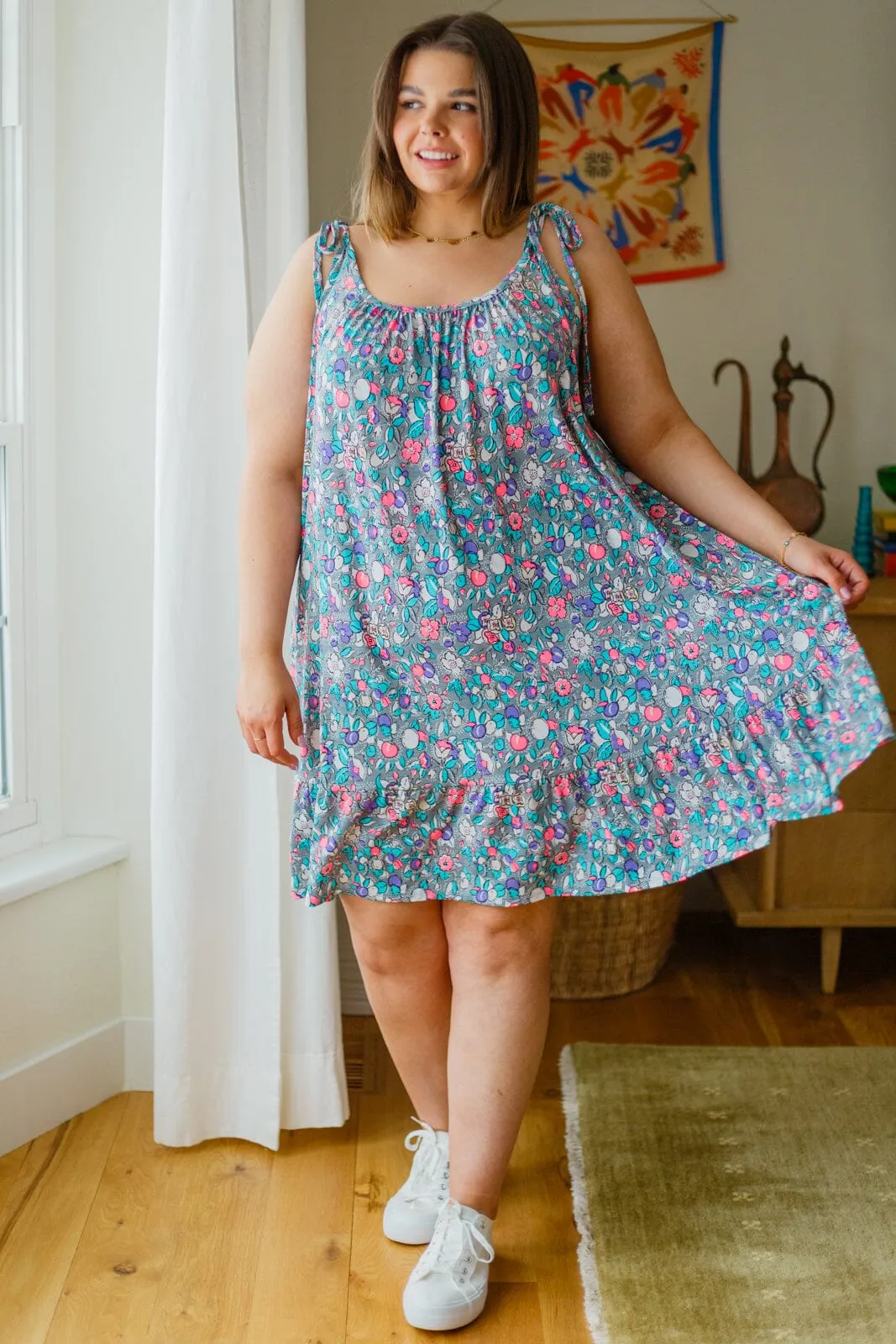 Floral Essence Tie Strap Dress