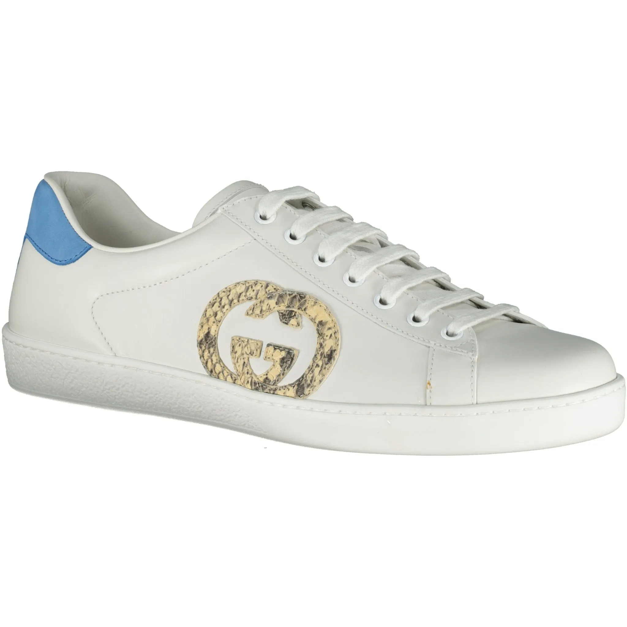 GUCCI Snakeskin 'GG' Print Low Ace Trainers