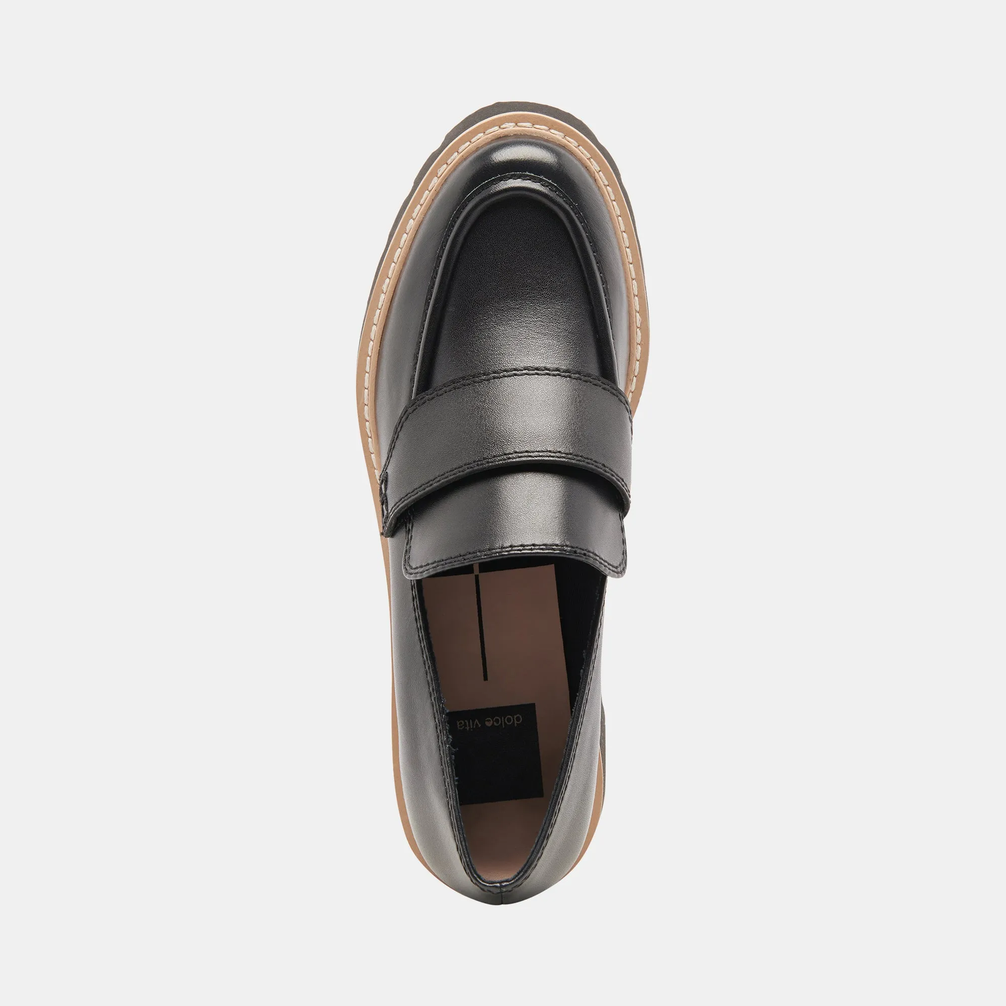 HALONA LOAFERS ONYX LEATHER - re:vita