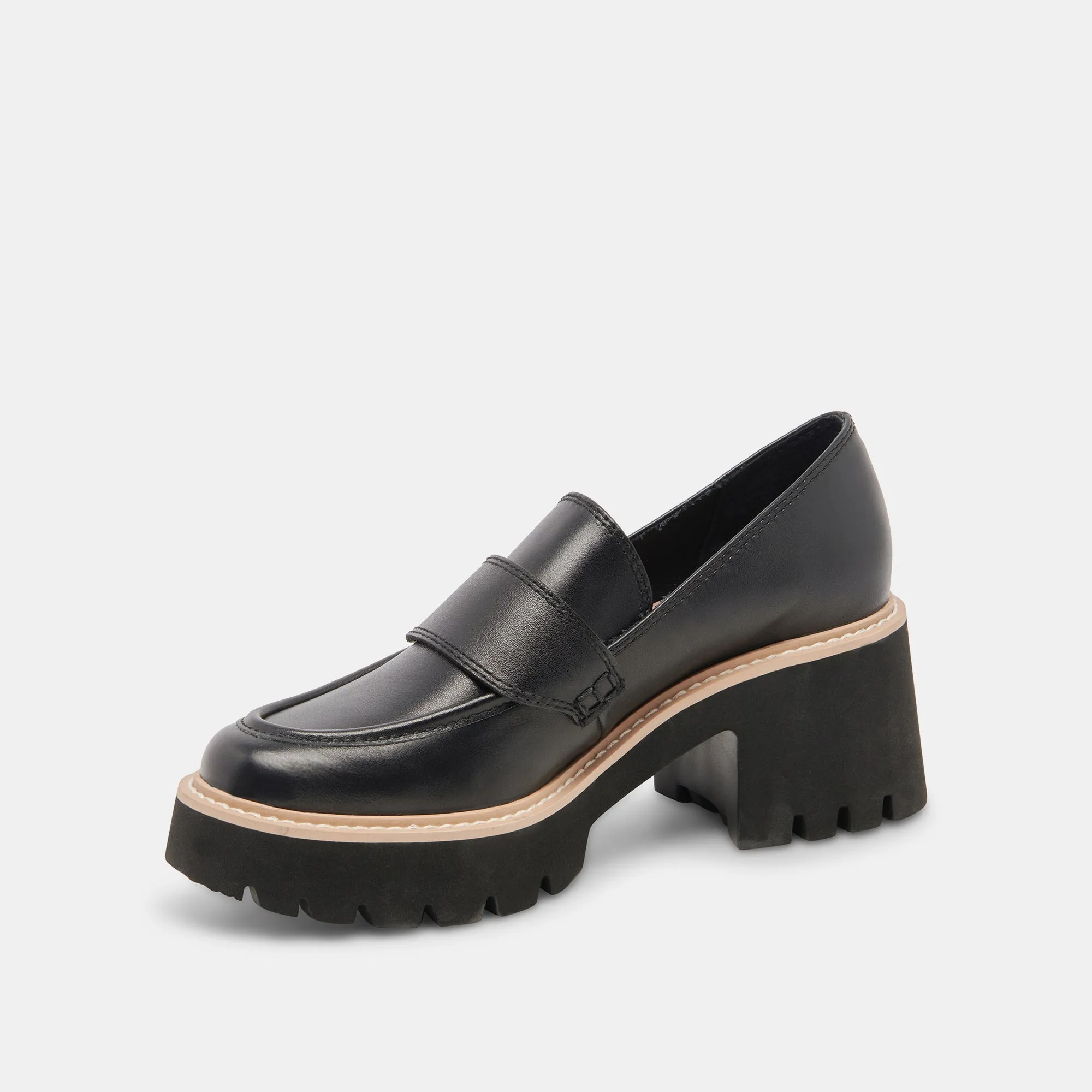 HALONA LOAFERS ONYX LEATHER - re:vita