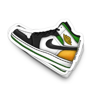 Jordan 1 Mid "Laser Orange" Sneaker Sticker