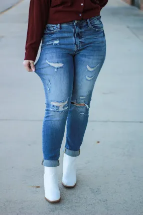 Judy Blue Chrisley Hi-Waist Boyfriend Jeans