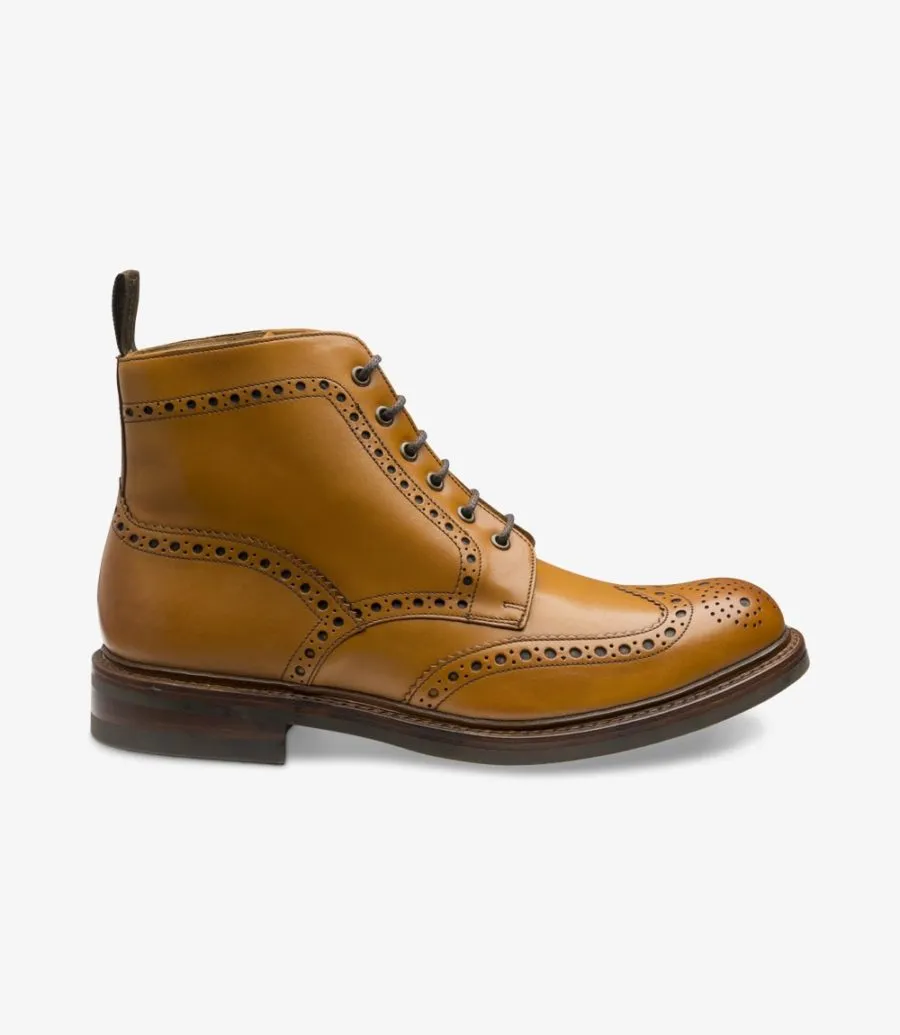 Loake Bedale Tan Leather Ghillie boot  - 1880 premium range