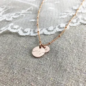 Mama Disc Initial Necklace