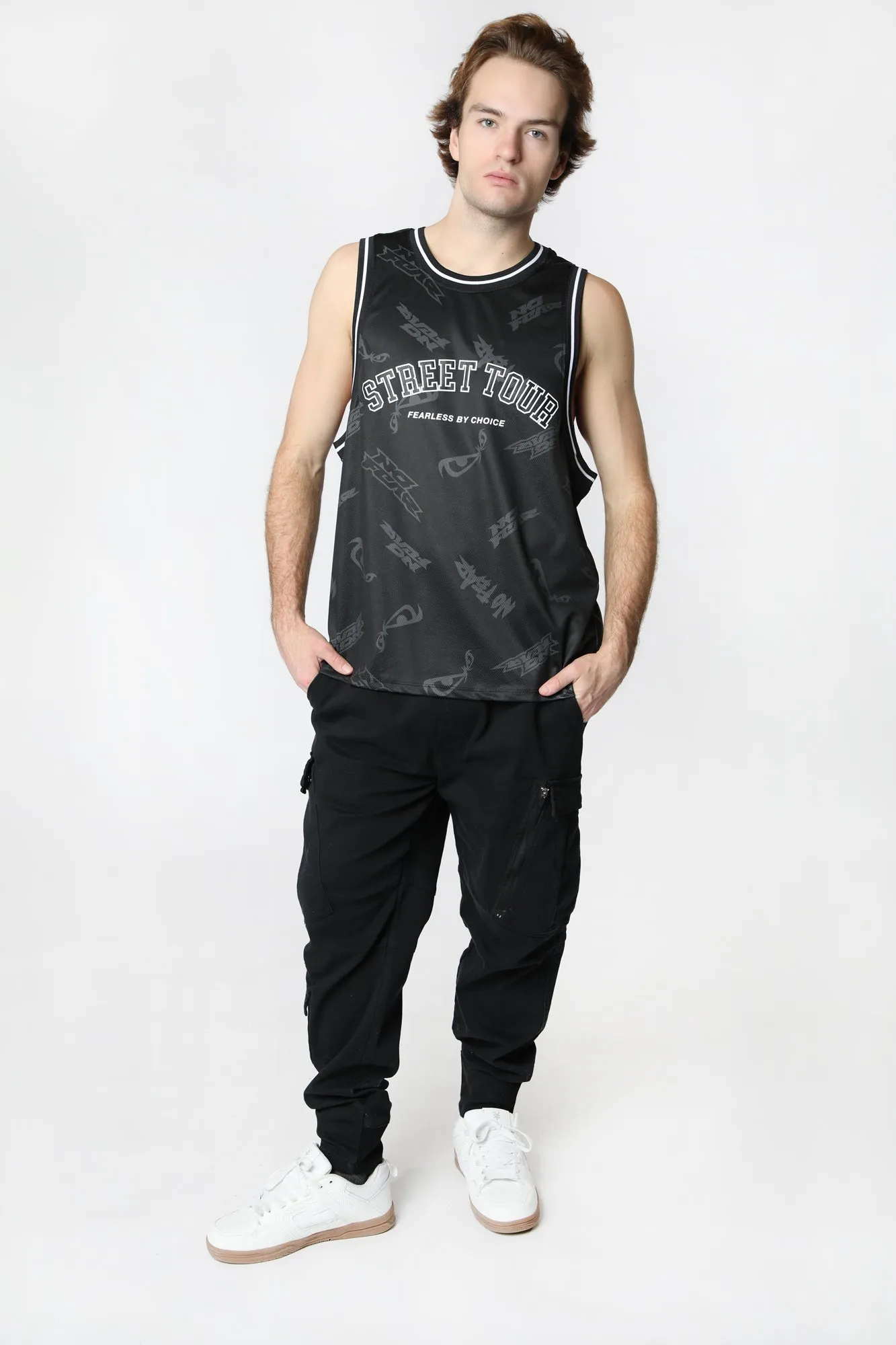 Mens Printed Basketball Jersey Tank Top