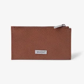 Mini Card Wallet - Pebbled Tan