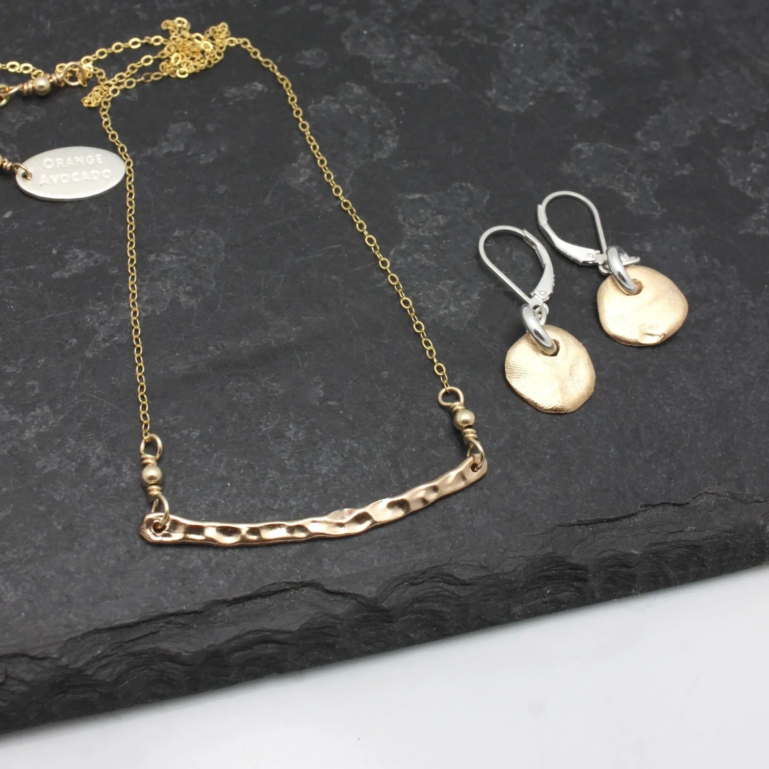 Molten Collection:  Petite Bronze Molten Earrings