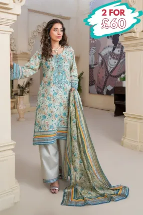 Munira Lawn 3 Piece Pakistani Suit MUN573