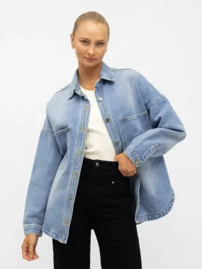 Oversized Denim Jacket - Blue