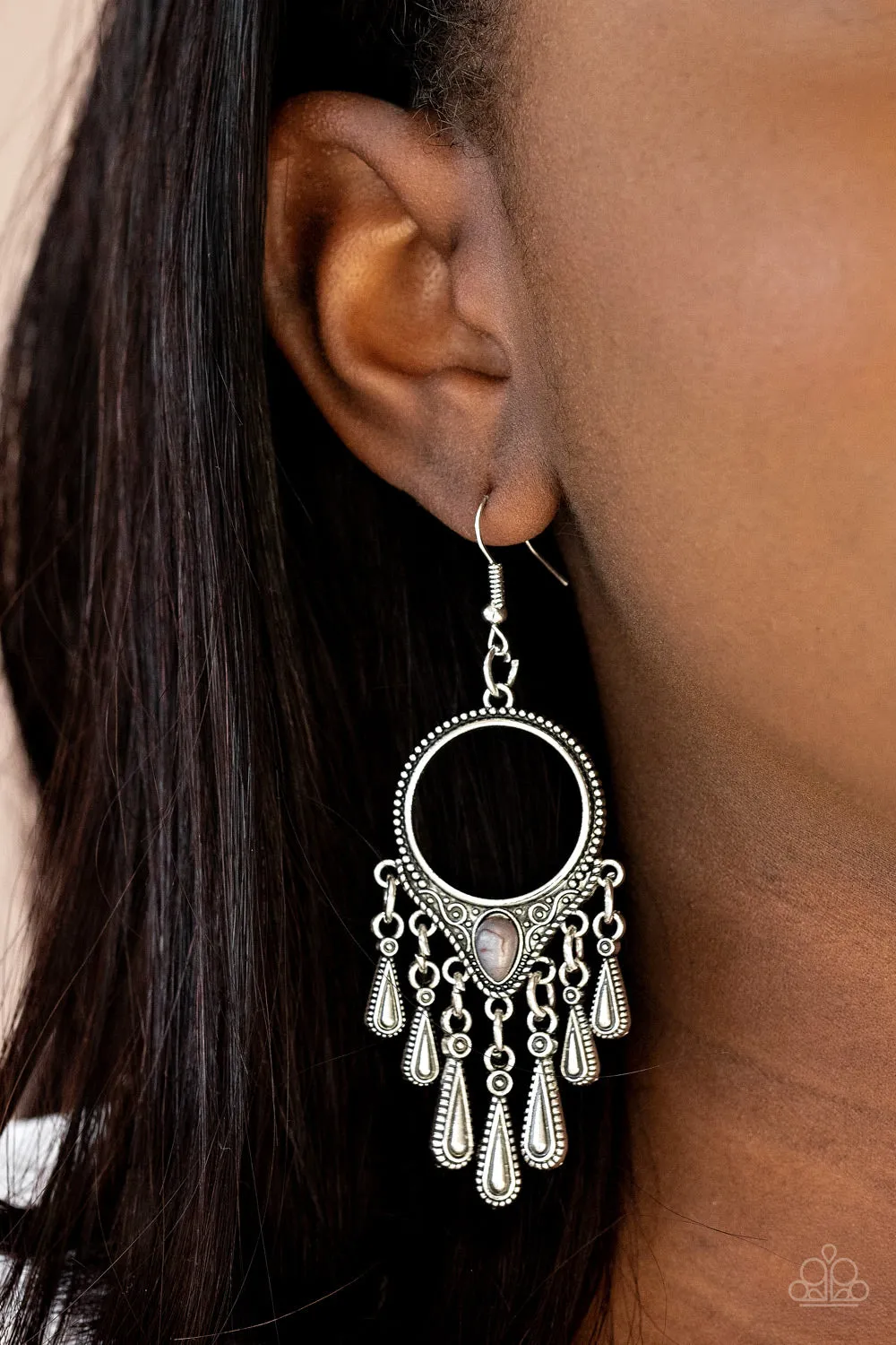 Paparazzi Earring ~ Ranger Rhythm - Silver