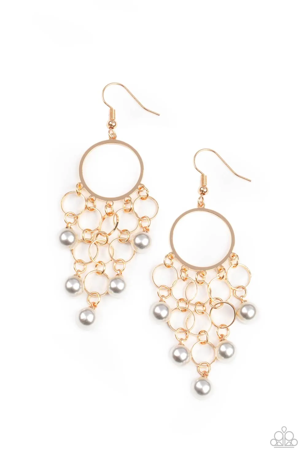 Paparazzi Earring ~ When Life Gives You Pearls - Gold