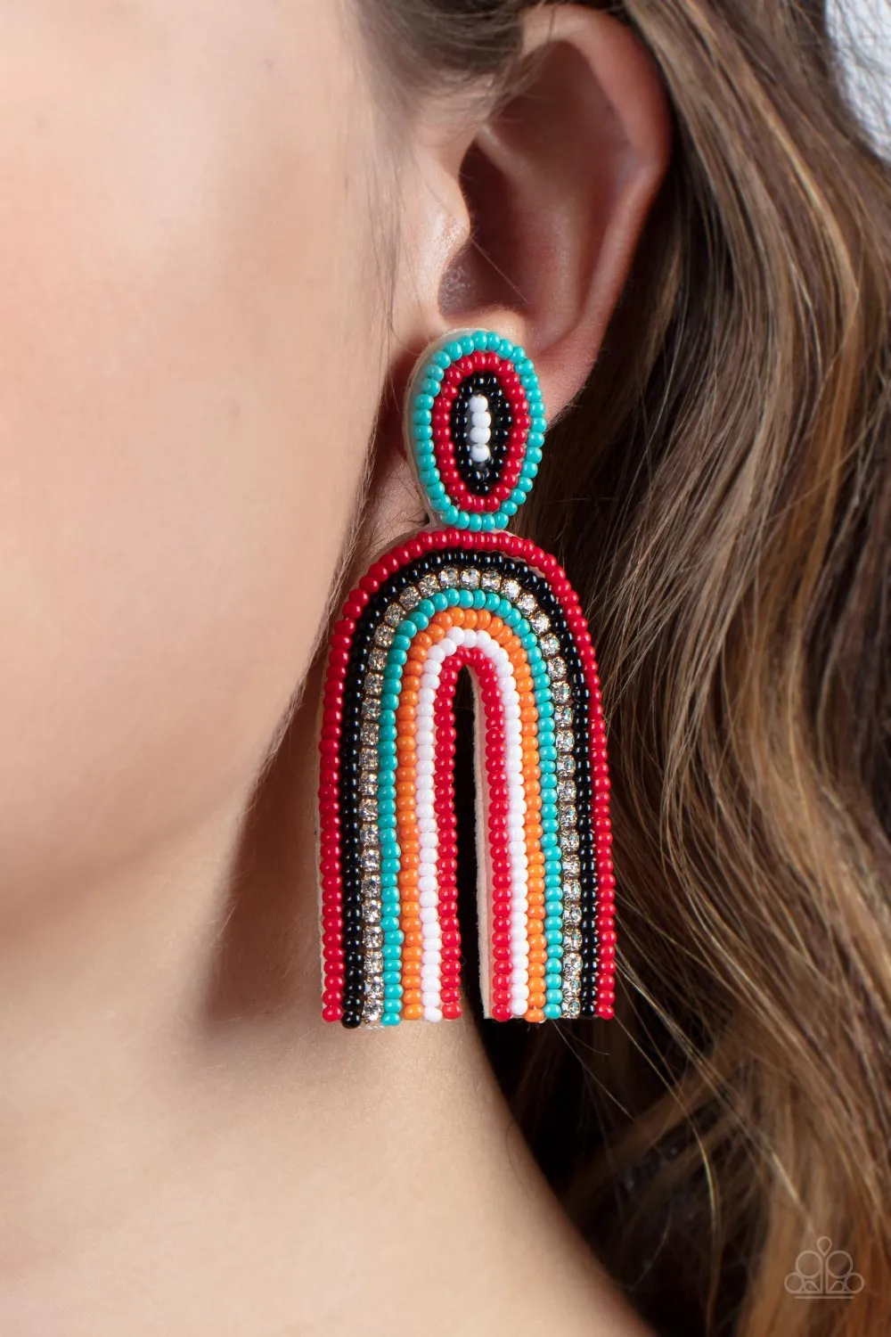 Paparazzi Rainbow Remedy - Multi Seed Bead Earrings