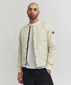 Quilted Shirt Jacket With Lining - Oatmeal