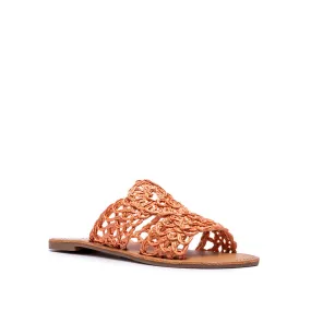 QUPID Athena Raffia Sandal Slides