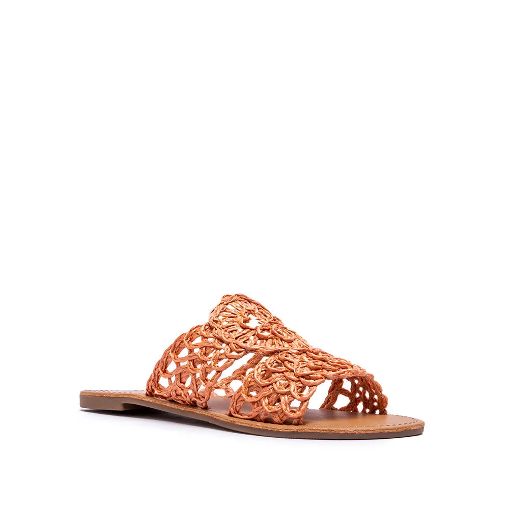 QUPID Athena Raffia Sandal Slides