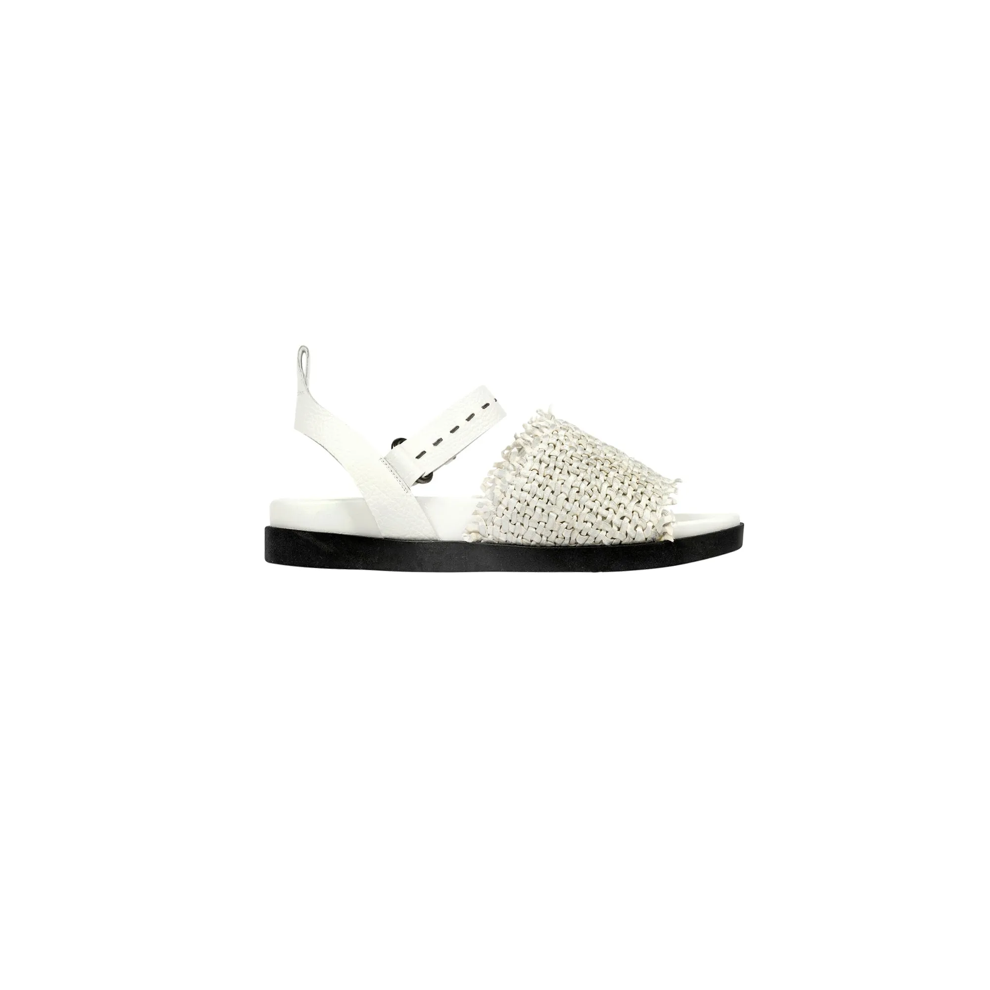 Sandal Intreccio Madreperla Chalk White