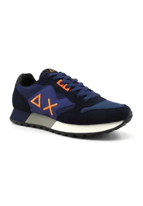 SUN68 Jaki Fluo Sneaker Uomo Navy Blue Z43115