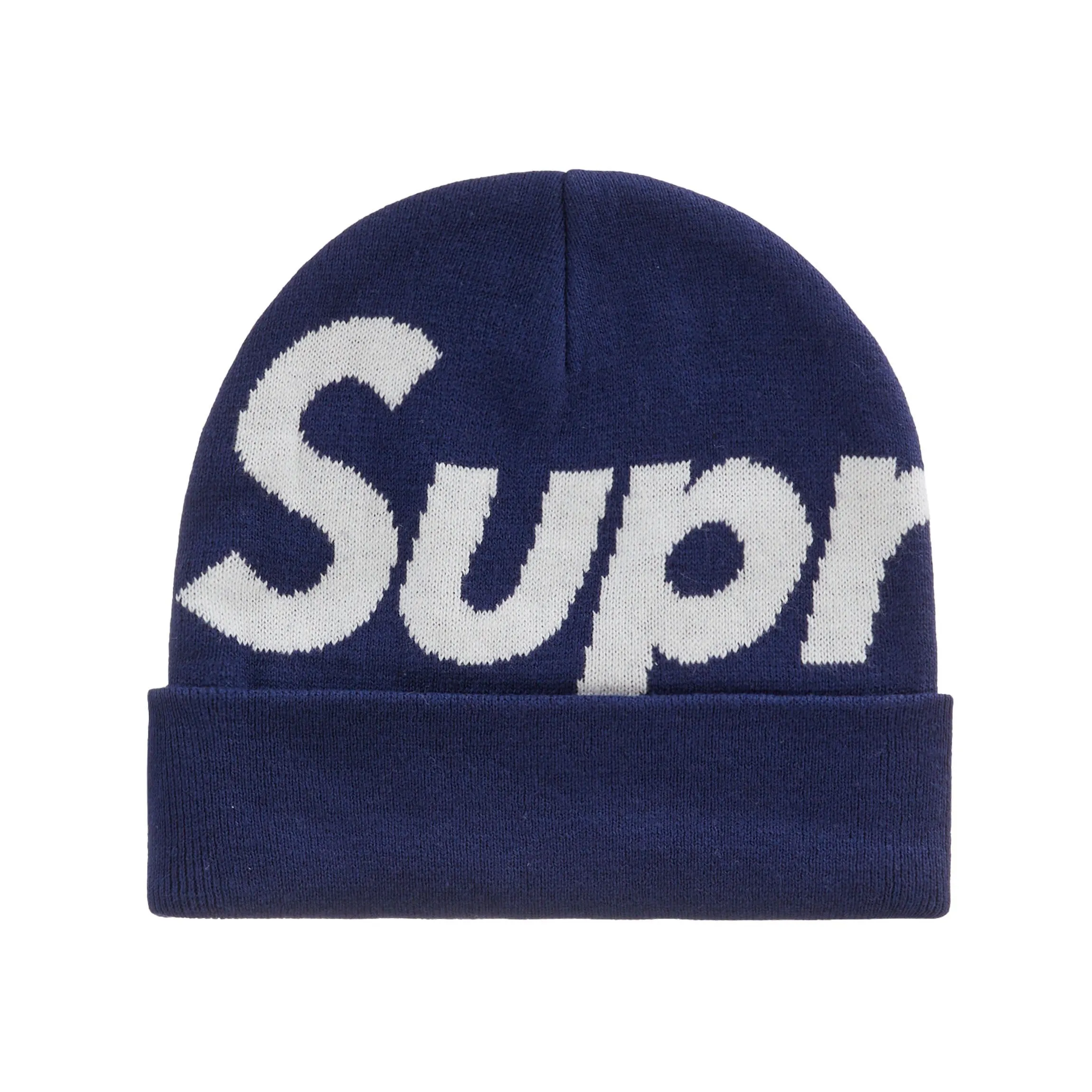 Supreme Big Logo Beanie (FW22/23) Navy