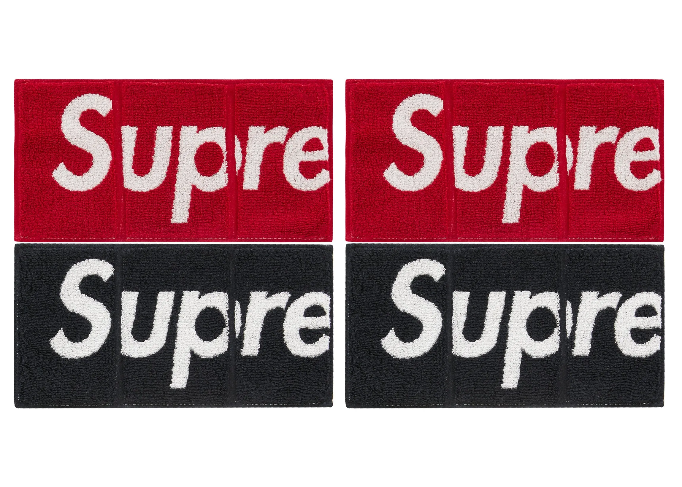 Supreme Imabari Pocket Folding Towels (Set of 2) Black/Red