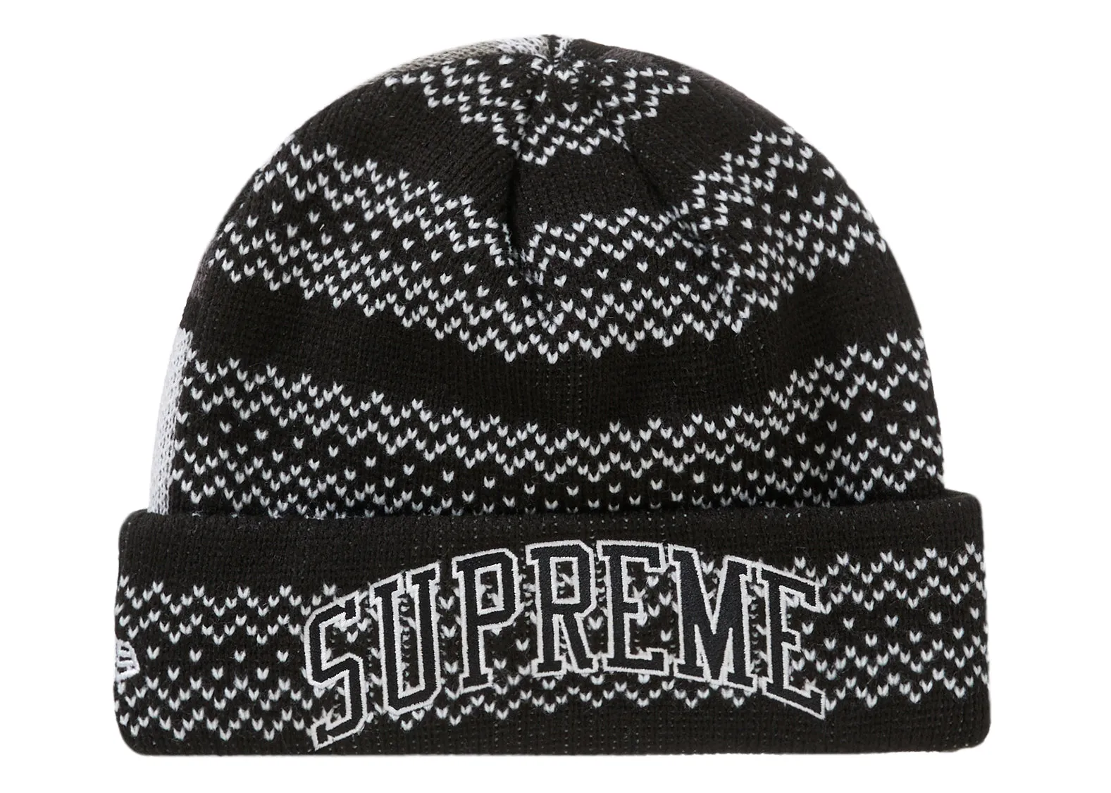 Supreme New Era Split Beanie Black