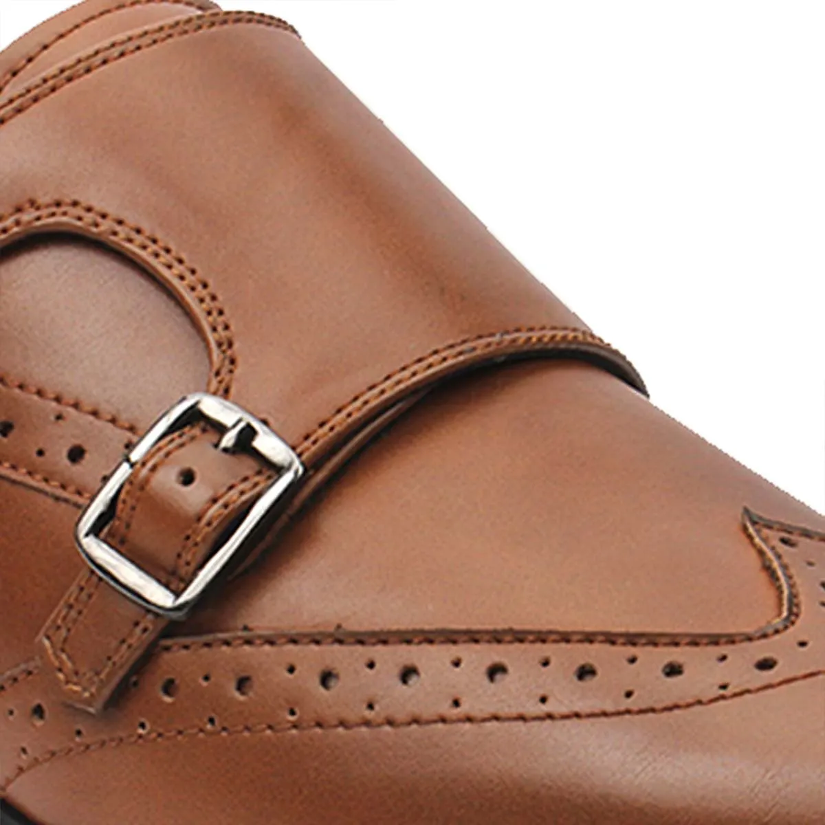 Tan Double Monk Brogues