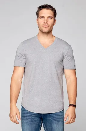 V-Neck T-Shirt - Heather Grey