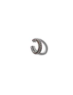 Viv Smokey Pavé Cuff Earring <br> Silver