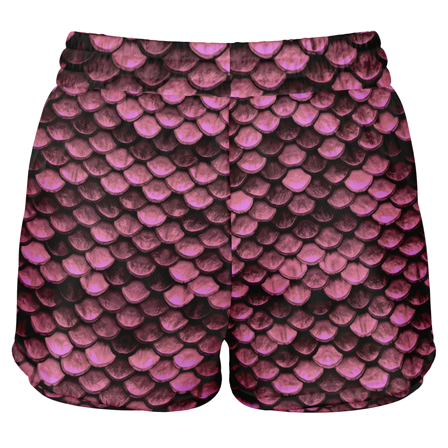 Women's 2-in-1 Shorts - Pink Dragon Skin Pattern for 2023