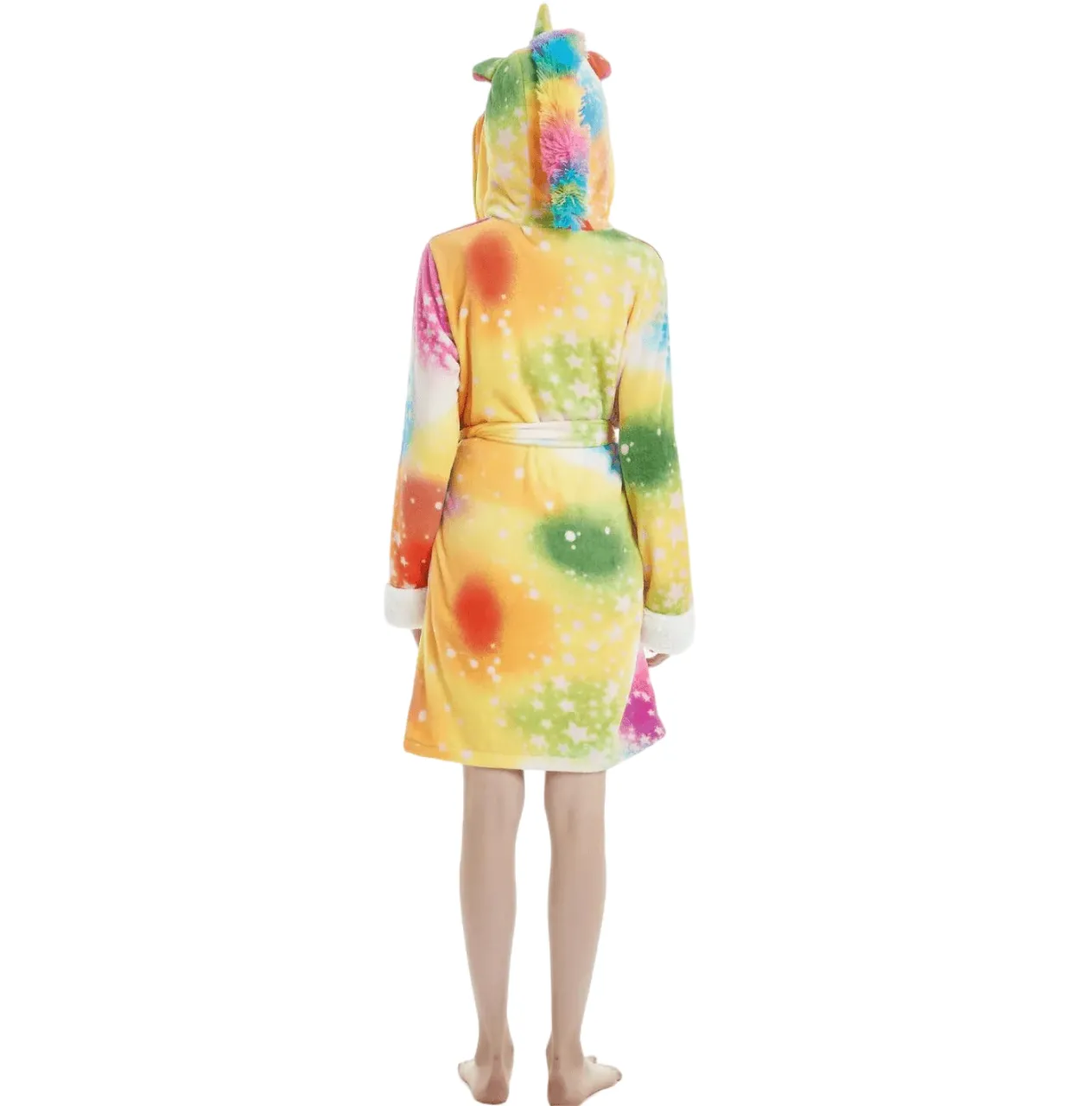 Yellow Bright Sky Unicorn Adult Bathrobe